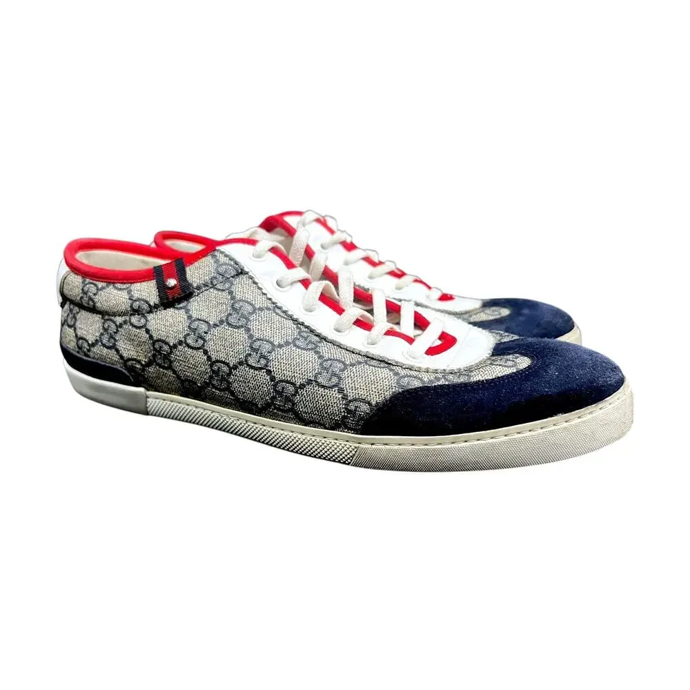 Gucci Blue Navy Monogram shoe size 9G corresponds to a US Men's 9.5-10